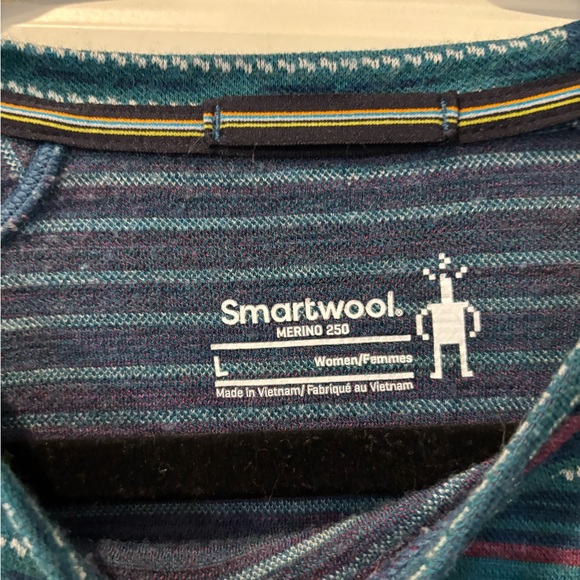 Smartwool Women’s Striped Merino Wool Baselayer - Picture 2 of 2